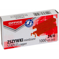 Zszywki OFFICE PRODUCTS, 24/6, miedziane, 1000szt.