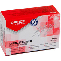 Spinacze trjktne OFFICE PRODUCTS, 25mm, 100szt., srebrne