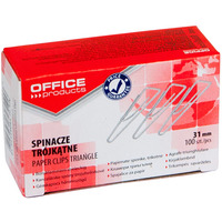 Spinacze trjktne OFFICE PRODUCTS, 31mm, 100szt., srebrne