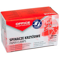 Spinacze krzyowe OFFICE PRODUCTS, 41mm, 50szt., srebrne