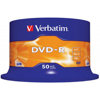 Pyta DVD-R VERBATIM AZO, 4, 7GB, prdko 16x, cake, 50szt., srebrny mat