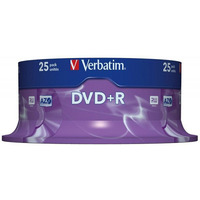 Pyta DVD+R VERBATIM AZO, 4, 7GB, prdko 16x, cake, 25szt., srebrny mat