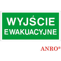 Tabliczka Wyjcie Ewakuacyjne 200x400 Z-2e PT ANRO