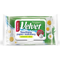 Papier toaletowy celulozowy VELVET Rum&Aloe, nawilany, 48 listkw, biay