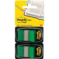 Zakadki indeksujce POST-IT? (680-G2EU), PP, 25, 4x43, 2mm, 2x50 kart., zielone