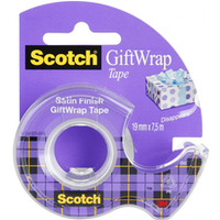 Tama klejca SCOTCH? Gift Wrap, do pakowania prezentw, na podajniku, 19mm, 7, 5m, transparentna