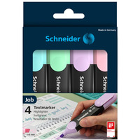 Zestaw zakrelaczy SCHNEIDER Job Pastel, 1-5 mm, 4 szt., pudeko z zawieszk, mix kolorw