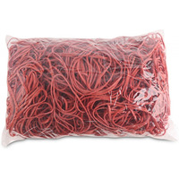 Gumki recepturki OFFICE PRODUCTS, rednica 80mm, 1, 5x3mm, 60% kauczuku, 1000g, zgrzewka, czerwone