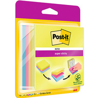 Multi kostka samoprzylepna POST-IT? Super Sticky (2014-SC-BYFG), 76x76mm, 4x75 kart., mix kolorw