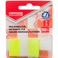 Zakadki indeksujce OFFICE PRODUCTS, PP, 25x43mm, 1x50 kart., blister, te