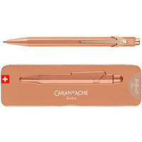 Dugopis CARAN D'ACHE 849 Brut Rose, M, w pudeku, rowe zoto