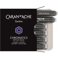 Naboje CARAN D'ACHE Chromatics Idyllic Blue, 6szt., niebieskie