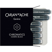 Naboje CARAN D'ACHE Chromatics Cosmic Black, 6szt., czarne