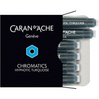 Naboje CARAN D'ACHE Chromatics Hypnotic Turquoise, 6szt., turkusowe