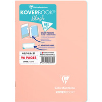 Zeszyt CLAIREFONTAINE Blush, A5, w lini, 48 kart., 14, 8x21cm, koralowo-niebieski