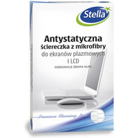 Antystatyczna ciereczka z mikrofibry STELLA, do ekranw plazmowych i LCD, 1 szt., biay