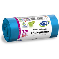 Worki na mieci STELLA, ekologiczne, 120 l, 25 szt., niebieski