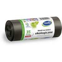 Worki na mieci STELLA, ekologiczne, 35 l, 15 szt., czarny