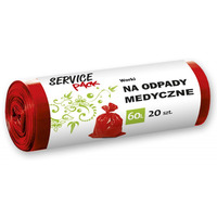 Worki na odpady medyczne STELLA, LDPE, 60 l, 20 szt