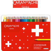 Kredki CARAN D'ACHE Swisscolor, metalowe pudeko, 30 szt