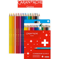 Kredki akwarelowe CARAN D'ACHE Swisscolor, kartonowe pudeko, 18 szt