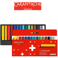 Kredki woskowe CARAN D'ACHE Swisscolor, kartonowe pudeko, 15 szt