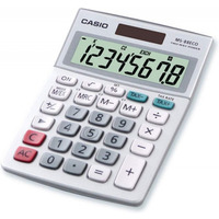 Kalkulator biurowy CASIO MS-88ECO, 8-cyfrowy103x145, biay