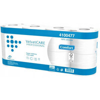 Papier toaletowy celuloza, 2 warstwy, biay, 27, 5m - 250 listkw (8szt) VELVET PROFESSIONAL Comfort 4100477