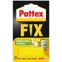 Paski montaowe usuwalne PATTEX FIX, 10*40mm x 20mm