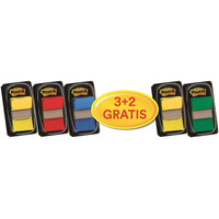 Zakadki indeksujce Post-it? (680-P5), zestaw promocyjny, 25, 4x43, 2mm, 3x50 + 2x50 GRATIS, mix kolorw