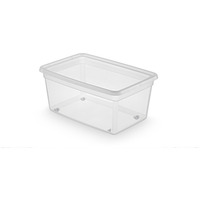 Pojemnik do przechowywania MOXOM Basestore Box, na kkach, 40l, (580 x 390 x 250mm), transparentny