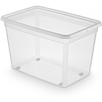 Pojemnik do przechowywania MOXOM Basestore Box, na kkach, 60l, (580 x 390 x 350mm), transparentny