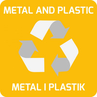 Naklejka samoprzylepna na kosze EKO ALDA, metal i plastik