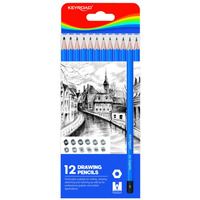 Zestaw owkw do szkicowania KEYROAD, 8, 8 x 21, 4 x 0, 9 cm, 12 sztuk, zawieszka