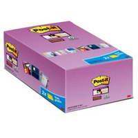 Bloczki samoprzylepne Post-it? Super Sticky (655-P16SSCY-EU), 127x76mm, 16x90 kart., te, 2 bloczki GRATIS