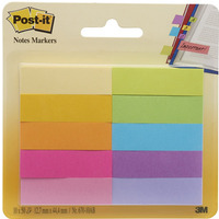Zakadki indeksujce POST-IT? (670-10AB), papier, 12, 7x44, 4mm, 10x50 kart., mix kolorw