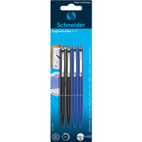 Dugopisy automatyczne SCHNEIDER K15, 2x czarny + 2x niebieski, blister