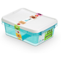 Zestaw pojemnikw MOXOM Arctic line box, prostoktne, 2x1, 15l, niebieski transparentny