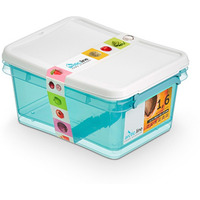 Zestaw pojemnikw MOXOM Arctic line box, prostoktne, 2x1, 6l, niebieski transparentny