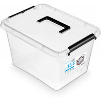 Pojemnik do przechowywania MOXOM Simple box, 15, 5l, z rczk, transparentny