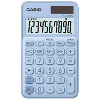 Kalkulator kieszonkowy CASIO SL-310UC-LB-B, 10-cyfrowy, 70x118mm, jasnoniebieski