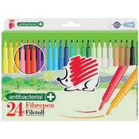 Flamastry ICO 300 Fibre Pen, antybakteryjne, 24 szt., zawieszka, mix kolorw