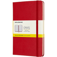 Notes MOLESKINE Classic M, 11, 5x18 cm, w kratk, twarda oprawa, scarlet red, 208 stron, czerwony