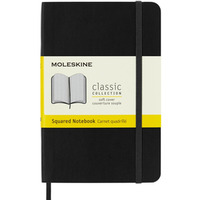 Notes MOLESKINE Classic P (9x14cm) w kratk, mikka oprawa, 192 strony, czarny
