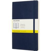 Notes MOLESKINE L (13x21cm) w kratk�, mi�kka oprawa, sapphire blue, 192 strony, niebieski