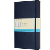 Notes MOLESKINE L (13x21cm) w kropki, mi�kka oprawa, sapphire blue, 192 strony, niebieski