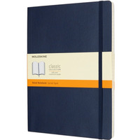 Notes MOLESKINE XL (19x25cm) w linie, mi�kka oprawa, sapphire blue, 192 strony, niebieski