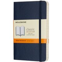 Notes MOLESKINE P (9x14cm) w linie, mi�kka oprawa, sapphire blue, 192 strony, niebieski
