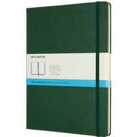 Notes MOLESKINE Classic XL (19x25cm) w kropki, twarda oprawa, myrtle green, 192 strony, zielony