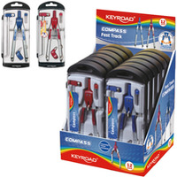 Cyrkiel KEYROAD Fast-Track, metalowy, w etui, display, mix kolorw